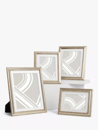 John Lewis Ribbed Photo Frame & Mount, Champagne - thumbnail 4