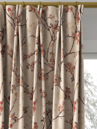 John Lewis Blossom Weave Made to Measure Curtains or Roman Blind, Russet - thumbnail 4