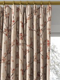 John Lewis Blossom Weave Made to Measure Curtains or Roman Blind, Russet - thumbnail 2