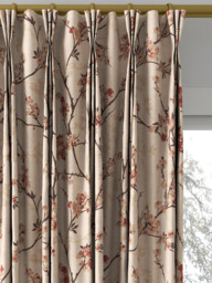 John Lewis Blossom Weave Made to Measure Curtains or Roman Blind, Russet - thumbnail 6