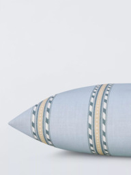Morris & Co. Holland Park Stripe Indoor/Outdoor Cushion, Blue - thumbnail 3