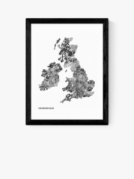 EAST END PRINTS Philip Sheffield 'The British Isles' Framed Print - thumbnail 1