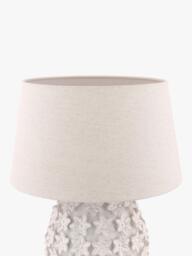 Laura Ashley Ingham Floral Ceramic Table Lamp, Off White - thumbnail 6