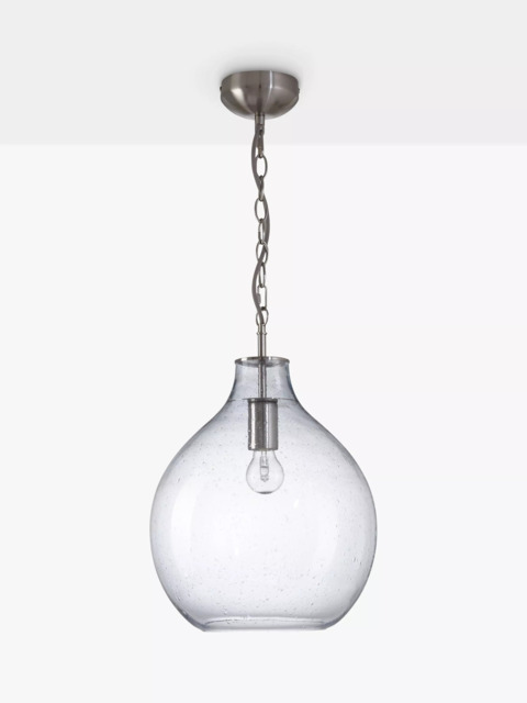 John Lewis Selsey Glass Ceiling Light, Blue - image 1