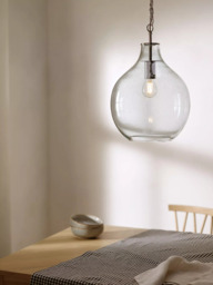 John Lewis Selsey Glass Ceiling Light, Blue - thumbnail 2