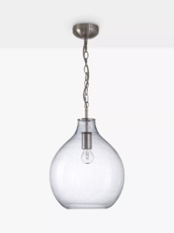 John Lewis Selsey Glass Ceiling Light, Blue - thumbnail 1