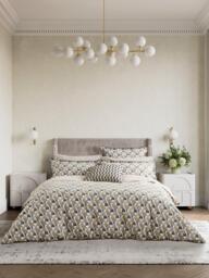 Bedeck of Belfast Harun Duvet Cover Set, Charcoal Tan
