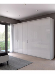 John Lewis Elstra 300cm Wardrobe with Glass Hinged Doors - thumbnail 3