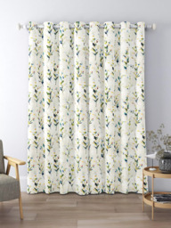 John Lewis Wildflower Sprigs Print Pair Blackout/Thermal Lined Eyelet Curtains, Multi - thumbnail 5