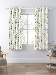 John Lewis Wildflower Sprigs Print Pair Blackout/Thermal Lined Eyelet Curtains, Multi - thumbnail 6
