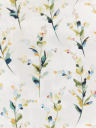 John Lewis Wildflower Sprigs Print Pair Blackout/Thermal Lined Eyelet Curtains, Multi - thumbnail 2