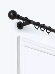 John Lewis Extendable Metal Curtain Pole Kit with Ball Finial, Dia.28mm - thumbnail 1