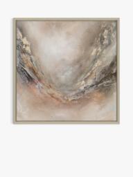John Lewis Yharnna 'Flow of Eternity' Framed Canvas Print, 106 x 106cm, Champagne Neutral