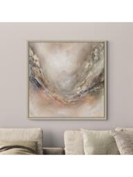 John Lewis Yharnna 'Flow of Eternity' Framed Canvas Print, 106 x 106cm, Champagne Neutral - thumbnail 2
