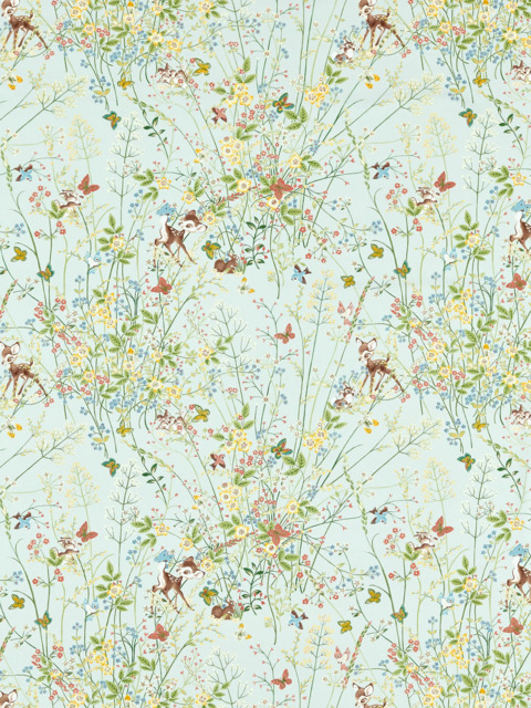 Disney Home x Sanderson Bambi Made to Measure Curtains or Roman Blind, Sea Salt - image 1