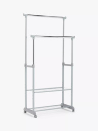 John Lewis Double Height Adjustable Clothes Rail - thumbnail 2