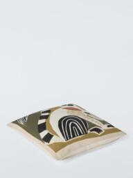John Lewis Lotta Cushion, Khaki Green - thumbnail 3