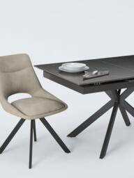 John Lewis Breton Stone 6-8 Seater Extending Dining Table, Black - thumbnail 3