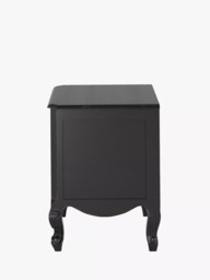 Laura Ashley Montpellier 2 Drawer Bedside Table, Black - thumbnail 4