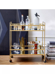 west elm Terrace Bar Cart, Antique Brass - thumbnail 2