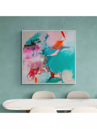 John Lewis Natasha Barnes 'Wash Over Me' Framed Canvas Print, 106 x 106cm, Multi - thumbnail 2