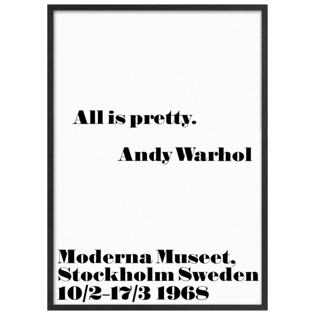 John Lewis Andy Warhol 'All Is Pretty' Framed Print, 103 x 73cm, Black/White - image 1