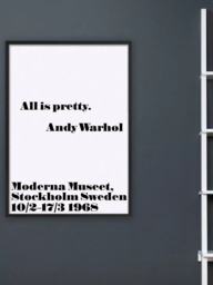 John Lewis Andy Warhol 'All Is Pretty' Framed Print, 103 x 73cm, Black/White - thumbnail 3