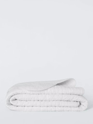 John Lewis Scallop Cotton Quilt, White - thumbnail 4
