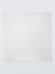 John Lewis Scallop Cotton Quilt, White - thumbnail 2
