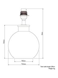 John Lewis Emi Mango Wood Table Lamp Base, White Washed - thumbnail 6