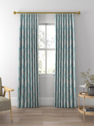 Prestigious Textiles Quill Made to Measure Curtains or Roman Blind, Teal - thumbnail 3