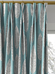 Prestigious Textiles Quill Made to Measure Curtains or Roman Blind, Teal - thumbnail 4