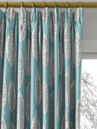 Prestigious Textiles Quill Made to Measure Curtains or Roman Blind, Teal - thumbnail 2