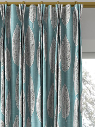 Prestigious Textiles Quill Made to Measure Curtains or Roman Blind, Teal - thumbnail 6