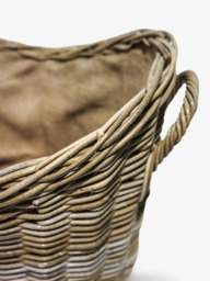 Ivyline Natural Wicker Oval Log Basket - thumbnail 2