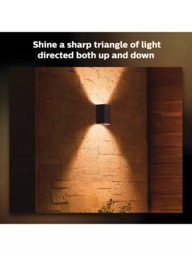 Philips Hue Resonate LED Smart Outdoor Wall Light, Pack of 2, Black - thumbnail 3