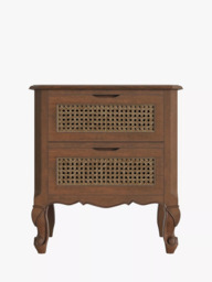Laura Ashley Montpellier 2 Drawer Bedside Table, Walnut - thumbnail 2