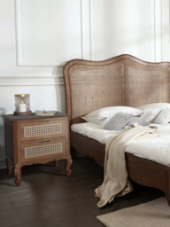 Laura Ashley Montpellier 2 Drawer Bedside Table, Walnut - thumbnail 4