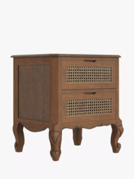 Laura Ashley Montpellier 2 Drawer Bedside Table, Walnut - thumbnail 1
