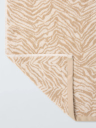 John Lewis Zebra Print Towels, Camel - thumbnail 2