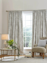 Laura Ashley Josette Pair Lined Tape Top Curtains, Dove Grey - thumbnail 1
