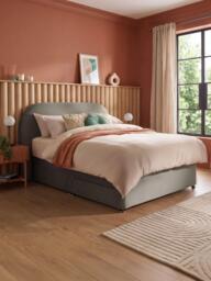 Silentnight Non-Sprung 2 Drawer Upholstered Divan Base, King Size - thumbnail 6