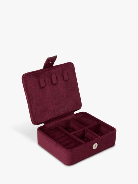 TUTTI Refine Mini Jewellery Box, Burgundy Suede - image 1
