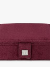 TUTTI Refine Mini Jewellery Box, Burgundy Suede - thumbnail 3