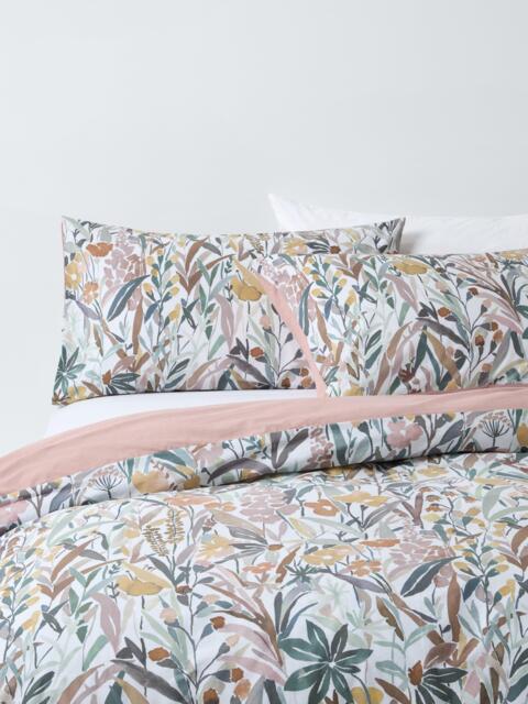 John Lewis Penelope Floral Washed Cotton Percale Duvet Cover Set, 200 Thread Count - image 1