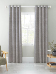 John Lewis Boucle Pair Blackout/Thermal Lined Eyelet Curtains - thumbnail 3