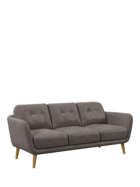 John Lewis Arlo 3 Seater Leather Sofa, Light Leg - image 1