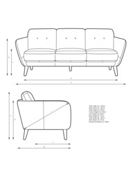 John Lewis Arlo 3 Seater Leather Sofa, Light Leg - thumbnail 2