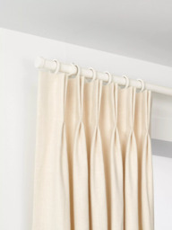 John Lewis Made to Order Select Curtain Pole with Rings and Stud Finial, Wall Fix, Dia.25mm - thumbnail 1