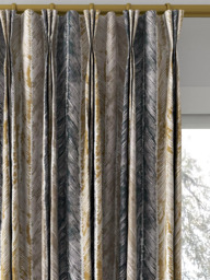 Harlequin Walchia Made to Measure Curtains or Roman Blind, Charcoal/Mocha/Brass - thumbnail 6